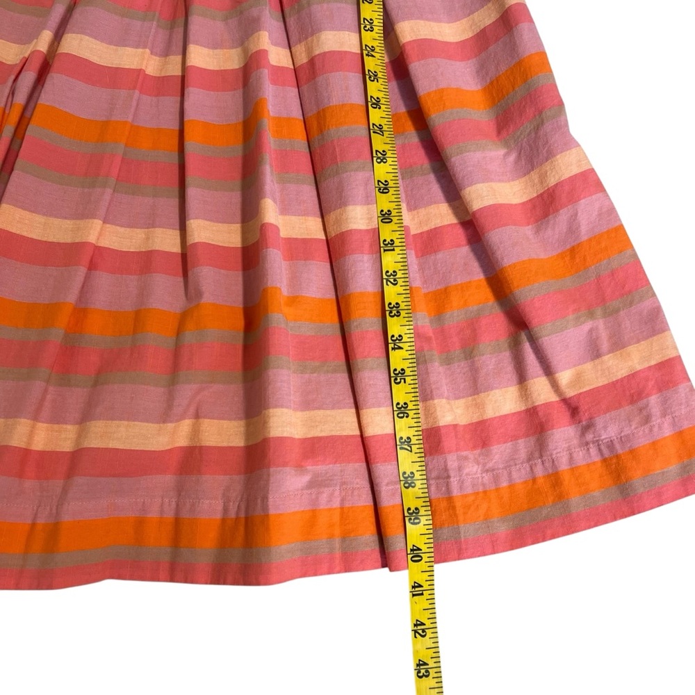 Lands End Striped Fit & Flare Sleeveless Dress Pink & Orange Sundress Size 12 - Picture 6 of 15